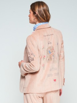 Blazer en velours cotelé...