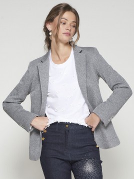 Blazer gris lurex argenté...