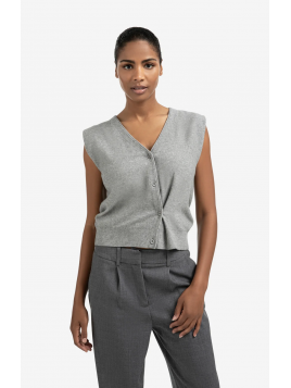 Gilet en maille col V et...