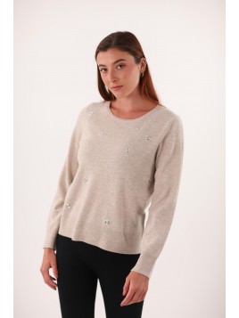 Pull ras du cou oeillets...