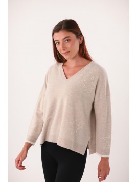 Pull V étoiles en clous...