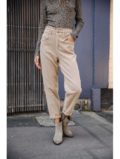 Pantalon velours taille haute Freeman T Porter