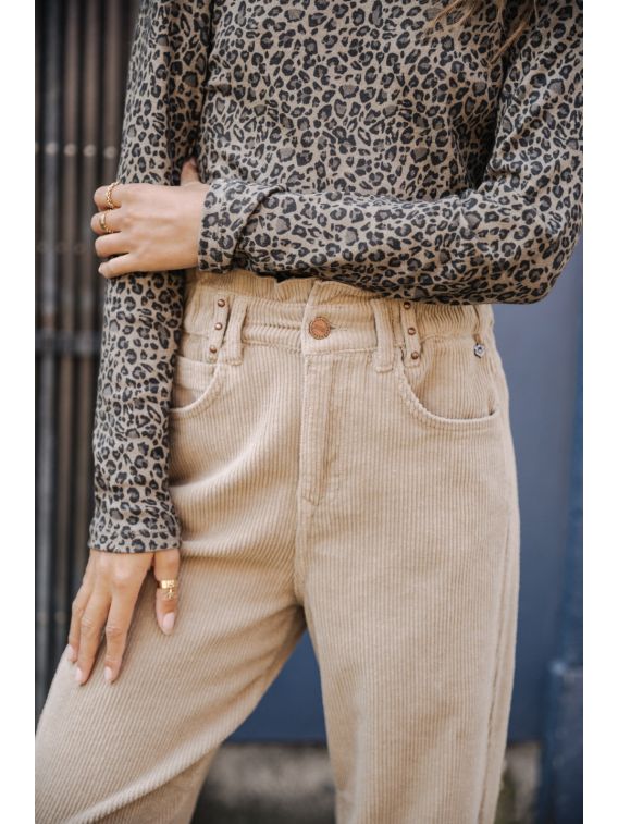 Pantalon velours taille haute Freeman T Porter