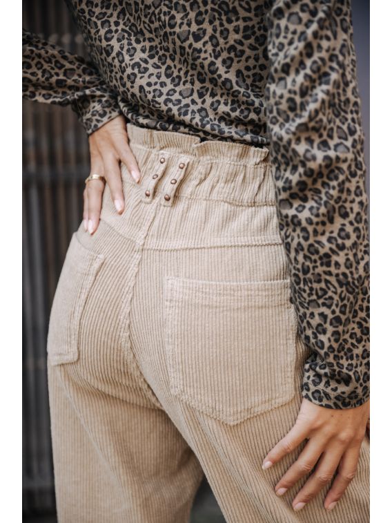 Pantalon velours taille haute Freeman T Porter