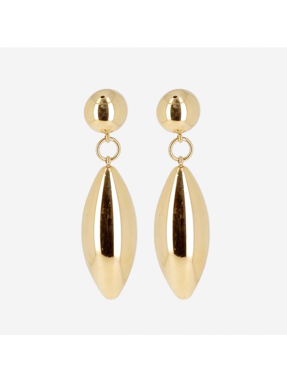 BOUCLE D'OREILLE–Velio–ACIER DORE Zag bijoux