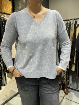 Pull V étoiles en clous...