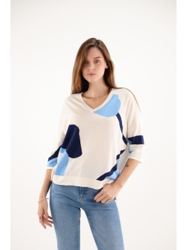 Pull V Estheme 90% coton et...