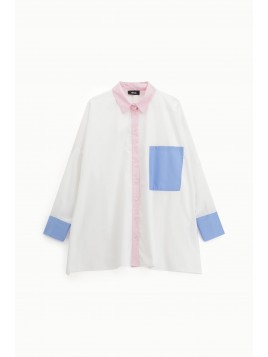 Chemisier Dixie poche bleu...