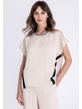 Tee shirt Tuzzi à col cotelé