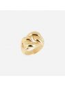 BAGUE–Collega–ACIER DORE–52 Zag Bijoux