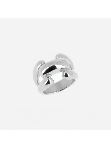 BAGUE–Corvus–ACIER–56 Zag Bijoux