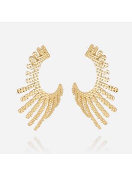 BOUCLE D'OREILLE–Banaue–ACIER DORE Zag Bijoux