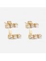 BOUCLE D'OREILLE–Caterina–ACIER DORE–zirconium Zag Bijoux