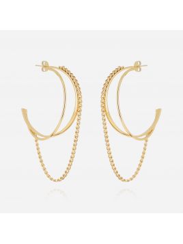 BOUCLE D'OREILLE–CREOLE–ACIER Zag Bijoux