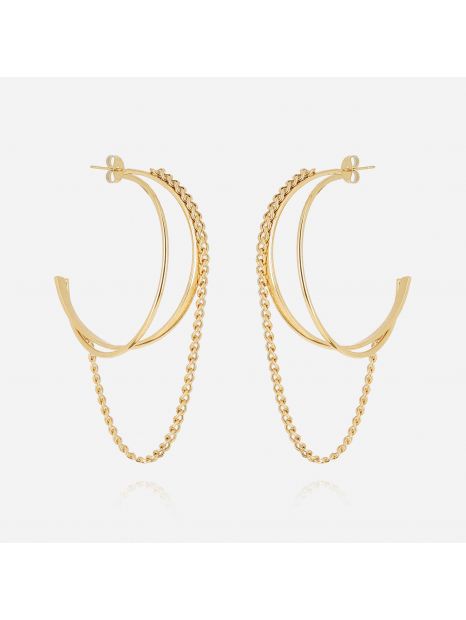 BOUCLE D'OREILLE–CREOLE–ACIER Zag Bijoux