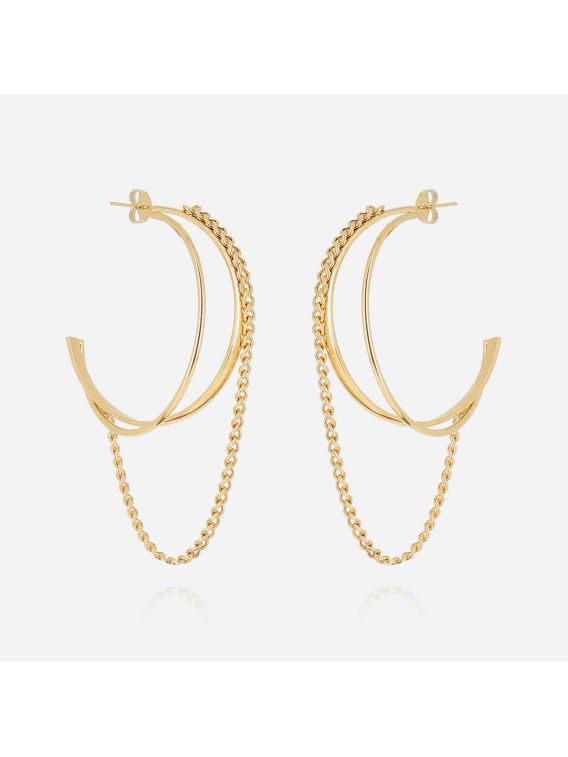 BOUCLE D'OREILLE–CREOLE–ACIER Zag Bijoux