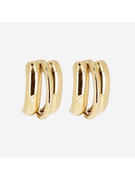 BOUCLE D'OREILLE–Eliom–ACIER DORE Zag Bijoux