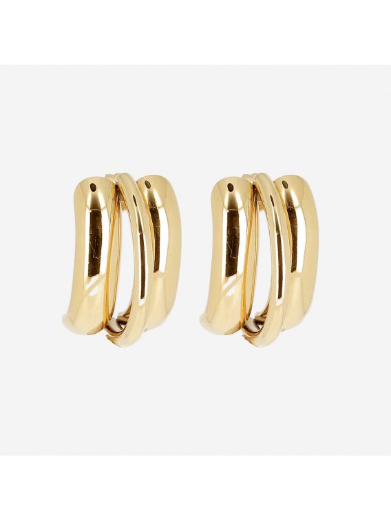 BOUCLE D'OREILLE–Eliom–ACIER DORE Zag Bijoux