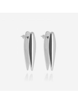 BOUCLE D'OREILLE–Pluma–ACIER–L:30mm Zag Bijoux