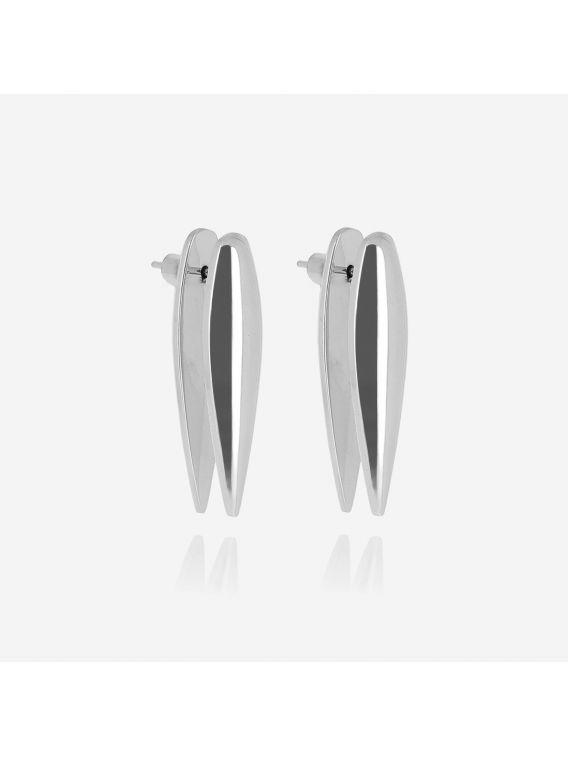 BOUCLE D'OREILLE–Pluma–ACIER–L:30mm Zag Bijoux