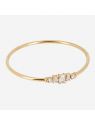 BRACELET–Capra–ACIER DORE–zirconium Zag Bijoux