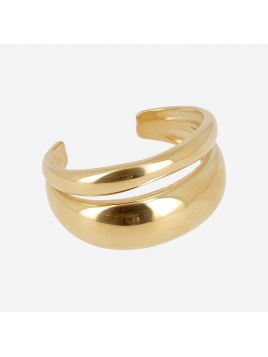 BRACELET–Clinton–ACIER DORE Zag Bijoux