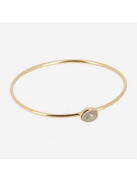 BRACELET–Imero–ACIER DORE–pyrite Zag Bijoux