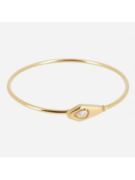 BRACELET–JONC–ACIER DORE–nacre Zag Bijoux