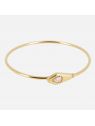 BRACELET–JONC–ACIER DORE–nacre Zag Bijoux