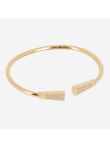 BRACELET–Rueddos–ACIER DORE–zirconium Zag Bijoux