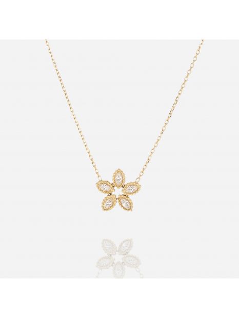 COLLIER–Demo–ACIER DORE–zirconium–38+2+2cm Zag Bijoux