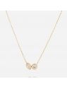COLLIER–Galatina–ACIER DORE–zirconium–38+5cm Zag Bijoux