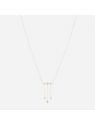 COLLIER–Isabeau–ACIER DORE–zirconium–38+5cm Zag Bijoux
