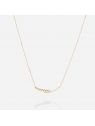 COLLIER–Nido–ACIER DORE–zirconium+nacre Zag Bijoux