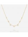 COLLIER–Papanice–ACIER DORE–zirconium–38+2+2cm Zag Bijoux
