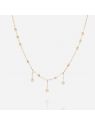 COLLIER–Raddusa–ACIER DORE–zirconium Zag Bijoux