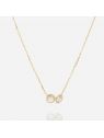 COLLIER–Ruffano–ACIER DORE–nacre–38+5cm Zag Bijoux