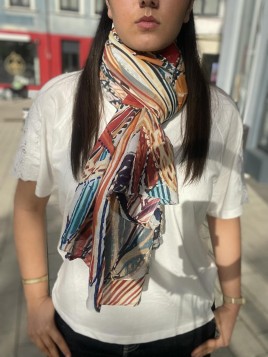 Echarpe coton et soie...