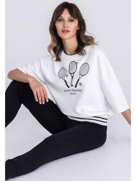 Sweat Tuzzi à poignets cotelés