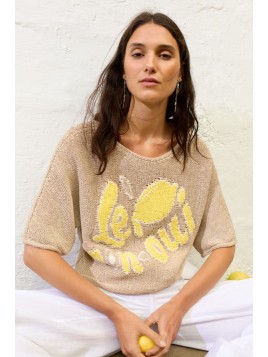 Pullover OUI tricoté à...