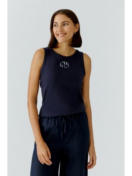 Top OUI avec logo brodé à...