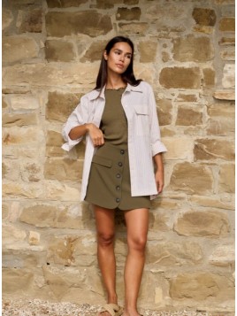 Jupe-short courte tissée...