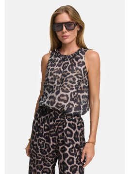 Top Catnoir en voile de...