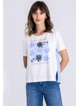 Tee shirt Tuzzi à dos plissé
