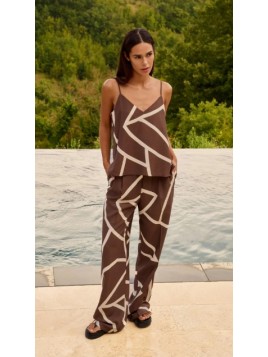 Pantalon imprimé YAYA coupe...