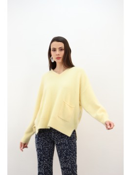 Pull col V poche Estheme