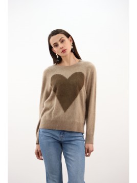 Pull col rond Cœur Estheme