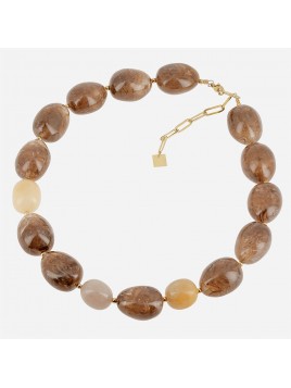 COLLIER–Tatiana–ACIER DORE...