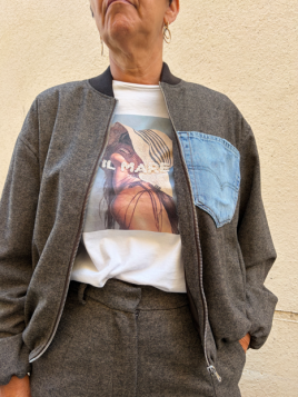 Veste bomber poche jeans...