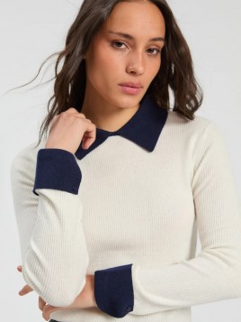 Pull Vilagallo cotelé avec col